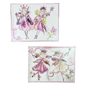 Colleen Karis Designs CKD Set of 2 Whimsical Ballerina Fairy Canvas Wall Art